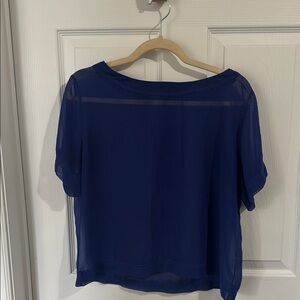 American Apparel Sheer Navy Blouse